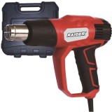 Raider RD-HG22 - Suflanta cu aer cald 2000 W 550 grade C 500 l/min valiza plastic accesorii