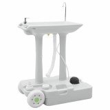 vidaXL Suport pentru spălat m&acirc;ini de camping Gri 72 x 42 x 103 cm