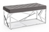 Cumpara ieftin Banca otel tapiterie catifea gri Rayan 97x44x46 cm