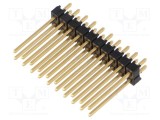 Conector SAMTEC șir pini tată 20 pini 2x10 THT 2,54mm drept aurit