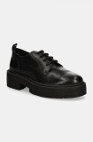 Geox pantofi de piele D SPHERICA EC7 femei, culoarea negru, cu platforma, D36VDH 00043 C9999