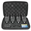 Set 4 Avertizoare Pescuit Wireless Baracuda RF1688 + Receptor, Alarma, Functie Ton, Negru