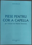 Cumpara ieftin PARTITURA DAN BALAN: PIESE PENTRU COR A CAPELLA PE VERSURI DE MARIN SORESCU/2002