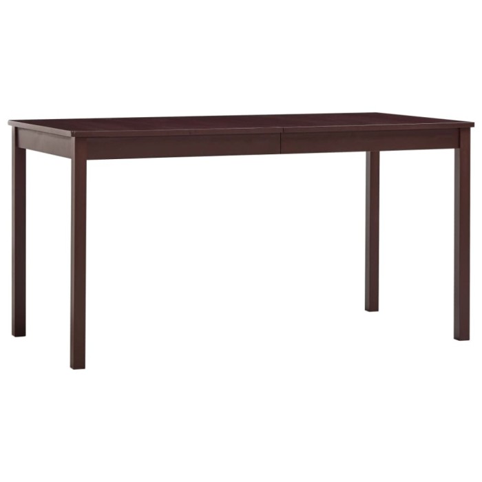 Gossi masa de bucatarie, maro inchis, 140 x 70 x 73 cm, lemn de pin