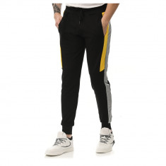 Pantaloni Sport De Barbati Edon Negru Cu Galben