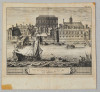 Pieter van der Aa "Vedere inspre Whitehall" gravura veche 1707, Peisaje, Cerneala, Altul