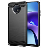 Husa pentru Xiaomi Redmi Note 9T 5G, Techsuit Carbon Silicone, Black