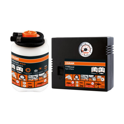 Kit Reparatii Anvelope (Compresor + Spray Reparatii Anvelope) Tyreseal Kit Osram foto