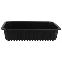 Set 760 Caserole, 187x137x50 mm, Negre, Material Polipropilena, Caserole Plastic, Caserola Unica Folosinta, Caserole Negre din Plastic, Caserole Take foto