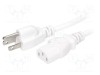 Cablu 3x18AWG IEC C13 mamă NEMA 5-15 mufă PVC 3m alb 10A LIAN DUNG