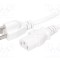 Cablu 3x18AWG IEC C13 mamă NEMA 5-15 mufă PVC 3m alb 10A LIAN DUNG