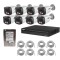 Sistem supraveghere IP Dahua, 8 camere 2MP, Dual Light lumina alba / IR 30m, PoE, microfon, NVR 8 canale POE, 8MP, HDD 1TB, cabluri SafetyGuard Survei