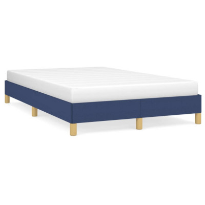 vidaXL Cadru de pat, albastru, 120x190 cm, material textil foto