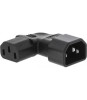 Adaptor de alimentare IEC-320-C14 la IEC-320-C13 la 90 grade spre, Valueline
