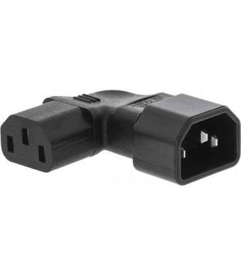 Adaptor de alimentare IEC-320-C14 la IEC-320-C13 la 90 grade spre foto
