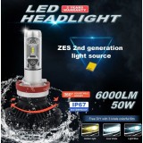 Becuri Led Auto H7 100W 12000LM 6500K 3000K 8000K