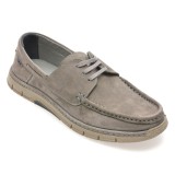 Mocasini GRYXX gri, M25Y57, din nabuc