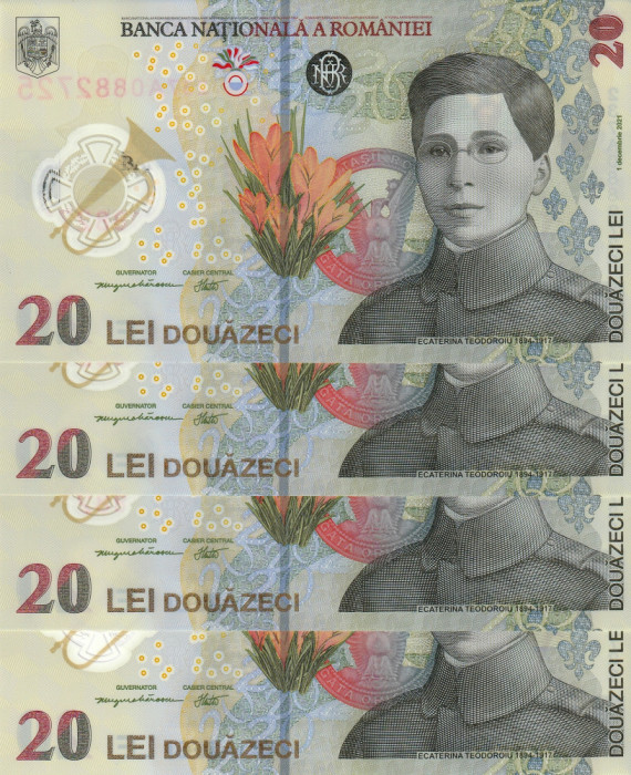 Romania, 20 lei 2021_UNC_seria &rdquo;A&rdquo;_pret pe bucata