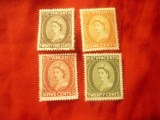 Timbru St. Vincent 1955 , R.Elisabeta II , 4 val. stamp., Stampilat