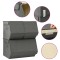 Set cutii depozitare stivuibile, 3 piese, antracit, textil