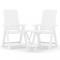 Set de mobilier pentru gradina, 3 piese, alb, polipropilena