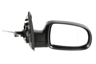 Oglinda exterioara Opel Corsa C 07.2000-10.2010 partea dreapta View Max crom convex carcasa prevopsita grunduita reglare manuala prin cablu fara inca foto