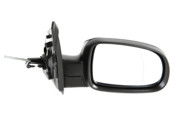 Oglinda exterioara Opel Corsa C 07.2000-10.2010 partea dreapta View Max crom convex carcasa prevopsita grunduita reglare manuala prin cablu fara inca