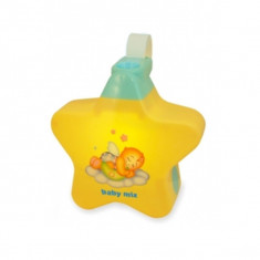 Lampa de veghe muzicala cu proiector BabyMix TT-01910372G, Galben foto