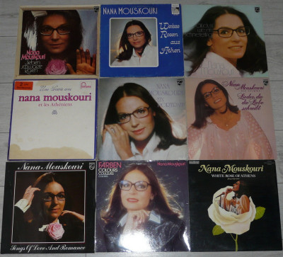 vinil LP Nana Mouskouri ,9 discuri preturi in anunt,franceza,greaca,germana foto