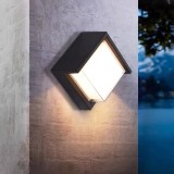 Cumpara ieftin Aplica LED Moderna, patrat, exterior, 12W, Lumina calda