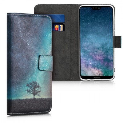 Husa pentru Huawei P20 Lite (2019), Piele ecologica, Multicolor, 49456.03 foto