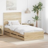Cumpara ieftin Cadru de pat Stejar Sonoma 75 x 190 cm Lemn Ingineresc