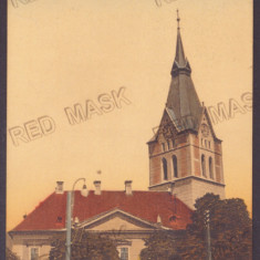 4914 - CODLEA, Church, Market, Romania - old postcard, CENSOR - used - 1917