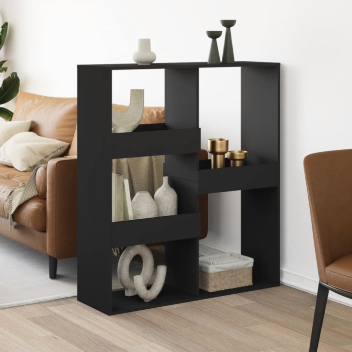 vidaXL Separator de cameră, negru, 100x33x115 cm, lemn prelucrat 3309547