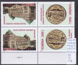 2001 100 de ani de la inag. Palat Post Tete Beche Tip 4 LP1575 MNH Pret 3,5+1Lei, Arhitectura, Nestampilat