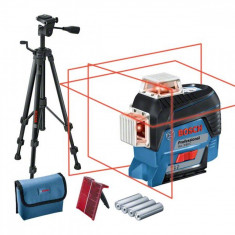 Bosch GLL 3-80C+BT150 Set nivela laser cu linii, 30m, receptor 120m, precizie 0.3 mm/m foto