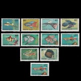 Akv&aacute;riumi D&iacute;szhalak (Pesti de Acvariu) LP1877-1886+1884ER Ungaria 1962 cu EROARE