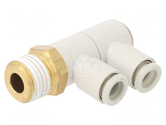 Racord Push-in 90&deg; 1-10bar 5-60&deg;C KQ2VD08-04AS