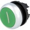 Comutator 22mm verde cu buton fix