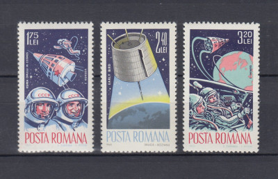 ROMANIA 1965 LP 611 COSMONAUTICA SERIE MNH foto