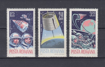 ROMANIA 1965 LP 611 COSMONAUTICA SERIE MNH foto