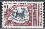 Franta 1966 - Centenarul Paris Pneumatic Post, MNH, Nestampilat