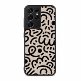 Husa Samsung Galaxy S21 Ultra - Skino Doodle, negru bej