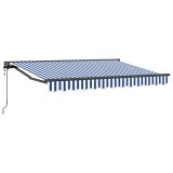 vidaXL Cort electric retractabil Albastru și Alb 3,5 x 2 m 3421142