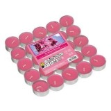 Lumanari tip pastila, Roz, Aroma Magnolie, &Oslash;3.5x1.5cm, 25 buc, CMCLASS