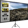 Ecran Proiectie cu Trepied Velixo 100 inch, 4K Ultra HD, 16:9, Unghi 160°, Reglabil 200-250cm, Portabil, Interior/Exterior, Negru