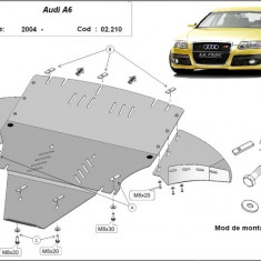 Scut motor metalic - laterale incluse Audi A6 C6 2004-2011