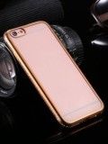 Husa iPhone 7 MyStyle Electroplating Auriu cu Diamante, Bumper Silicon TPU, Spate Plastic, Protectie Slim, Argintiu