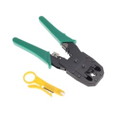 Cleste de Sertizat si Mufat Universal pentru Mufe RJ45, RJ11 si RJ12 + Cutit