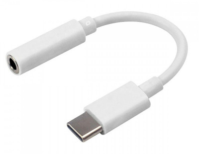 Adaptor USB tip c - Jack 3,5mm, alb foto